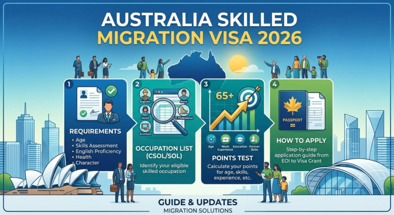 Australia Skilled Migration Visa 2026: Requirements, Occupation List, Points Test and How to Apply